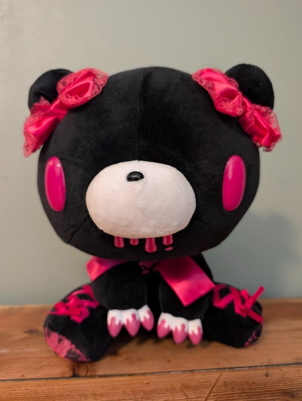 Chax GP Gloomy Lace up Variation Plush Doll Bear Taito 2024 Black Japan New